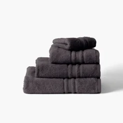 Serviettes De Toilette|Carré Blanc Serviette de toilette coton Lola II anthracite