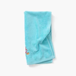 Serviettes De Toilette|Carré Blanc Serviette de toilette coton Récif lagon