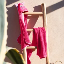 Serviettes De Toilette|Carré Blanc Serviette de toilette coton Beachful fuchsia
