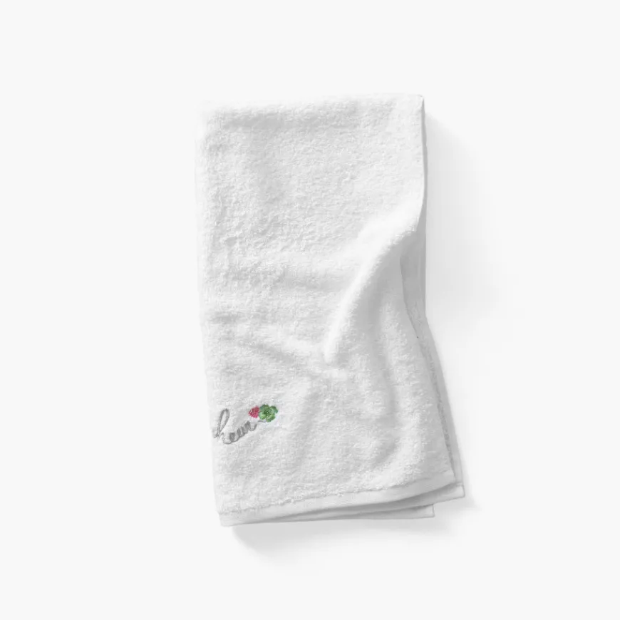 Serviettes De Toilette|Carré Blanc Serviette de toilette coton et viscose de bambou Eloges blanc