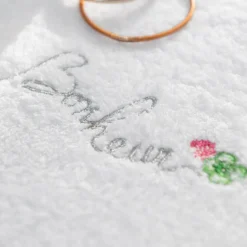 Serviettes De Toilette|Carré Blanc Serviette de toilette coton et viscose de bambou Eloges blanc