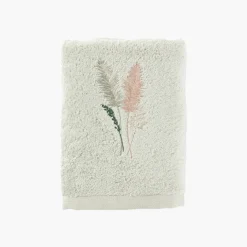 Serviettes De Toilette|Carré Blanc Serviette de toilette coton et viscose de bambou Pampa II jade