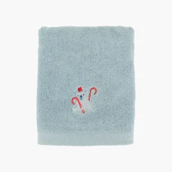 Serviettes De Toilette|Carré Blanc Serviette de toilette coton Artica givre