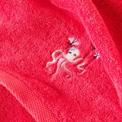 Serviettes De Toilette|Carré Blanc Serviette de toilette coton Atlantis corail