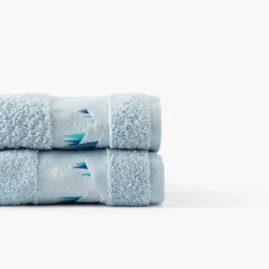 Serviettes De Toilette|Nouveautés Bébénew|Carré Blanc Serviette de toilette phosphorescente coton Stellaire bleu banquise
