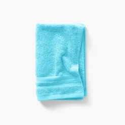 Serviettes Invité|Carré Blanc Serviette invité coton Lola II turquoise