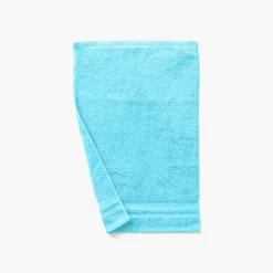 Serviettes Invité|Carré Blanc Serviette invité coton Lola II turquoise