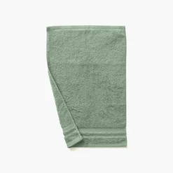 Serviettes Invité|Carré Blanc Serviette invité coton Lola II sauge