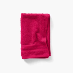 Serviettes Invité|Carré Blanc Serviette invité coton Lola II framboise