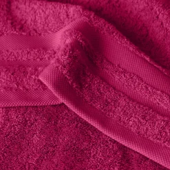 Serviettes Invité|Carré Blanc Serviette invité coton Lola II framboise