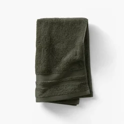 Coffrets Cadeaux|Serviettes Invité|Carré Blanc Serviette invité coton Lola II vert kaki