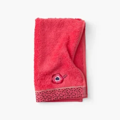 Serviettes Invité|Carré Blanc Serviette invité coton Rosella coquelicot