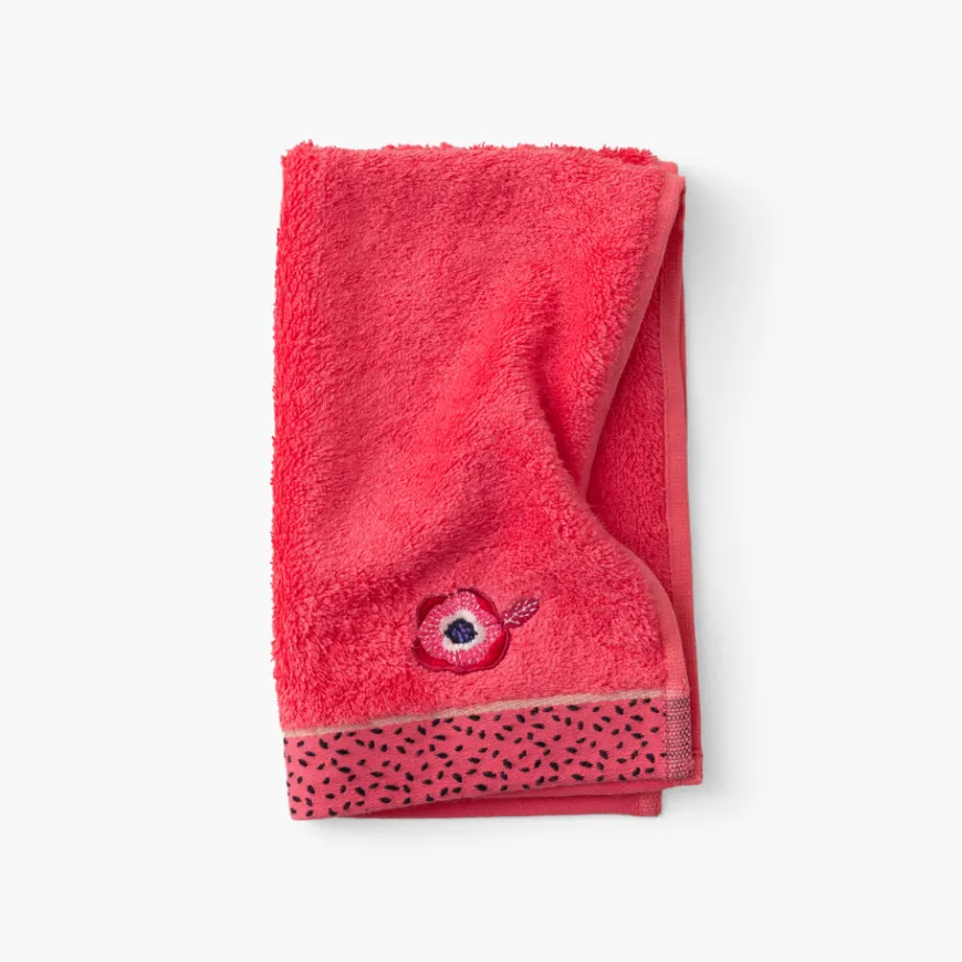 Serviettes Invité|Carré Blanc Serviette invité coton Rosella coquelicot