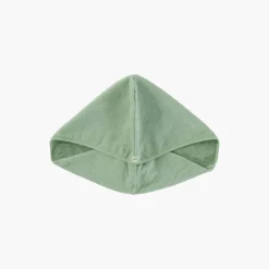 Coffrets Cadeaux|Accessoires Beauté|Carré Blanc Serviette pour cheveux en velours de coton biologique Naturelle eucalyptus
