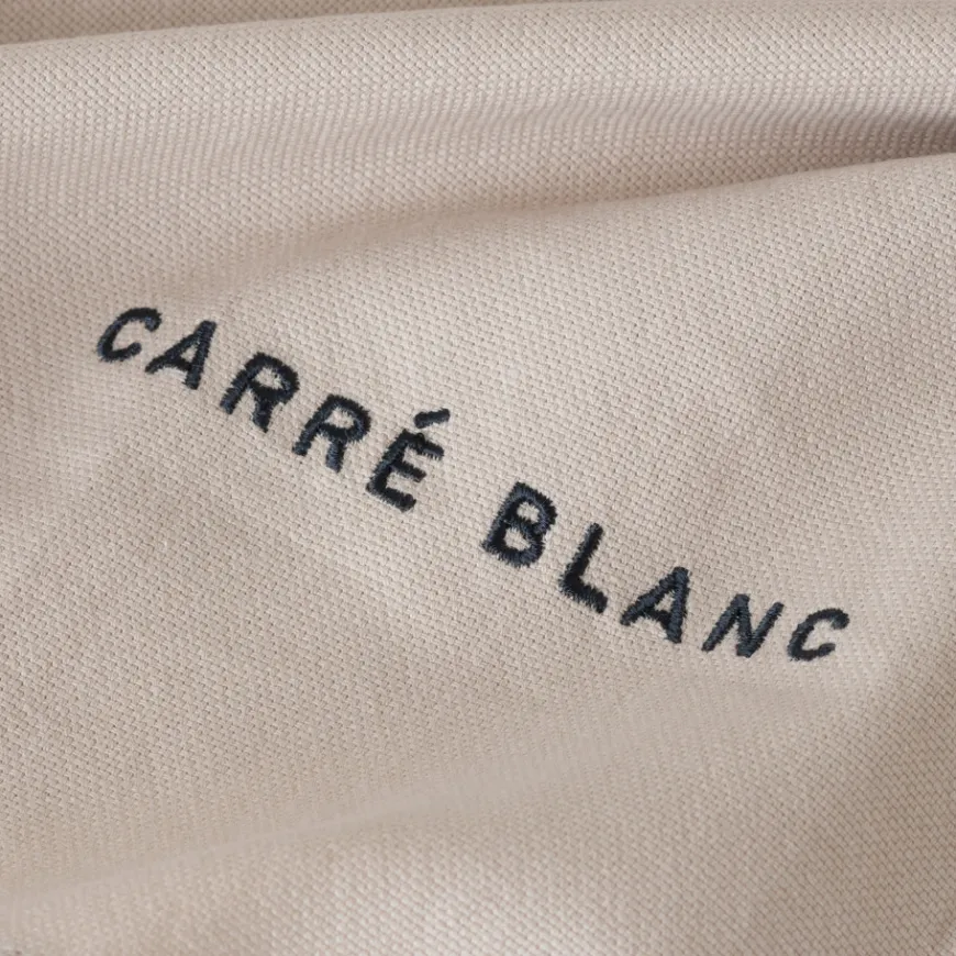 Coffrets Cadeaux|Carré Blanc Tablier de cuisine coton Signature grège