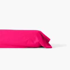 Taies De Traversin|Carré Blanc Taie de traversin percale de coton Neo magenta