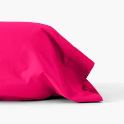 Taies De Traversin|Carré Blanc Taie de traversin percale de coton Neo magenta