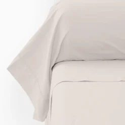 Taies De Traversin|Carré Blanc Taie de traversin percale de coton Neo ficelle