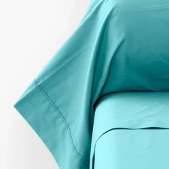 Taies De Traversin|Carré Blanc Taie de traversin percale de coton Neo lagon