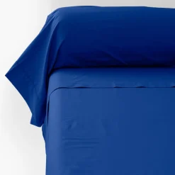 Taies De Traversin|Carré Blanc Taie de traversin percale de coton Neo outremer
