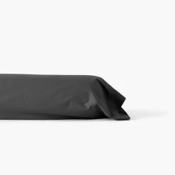 Taies De Traversin|Carré Blanc Taie de traversin percale de coton Neo anthracite