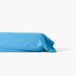 Taies De Traversin|Carré Blanc Taie de traversin percale de coton Neo azur