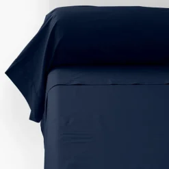 Taies De Traversin|Carré Blanc Taie de traversin percale de coton Neo marine