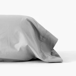Taies De Traversin|Carré Blanc Taie de traversin percale de coton Neo gris
