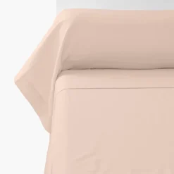 Taies De Traversin|Carré Blanc Taie de traversin satin de coton unie Prestige nacre