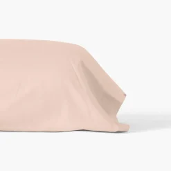 Taies De Traversin|Carré Blanc Taie de traversin satin de coton unie Prestige nacre