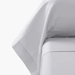 Taies De Traversin|Carré Blanc Taie de traversin satin de coton unie Prestige tourterelle
