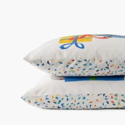 Linge De Litbio|Taies D'oreiller|Carré Blanc Taie d'oreiller carrée coton bio Tadam enfant