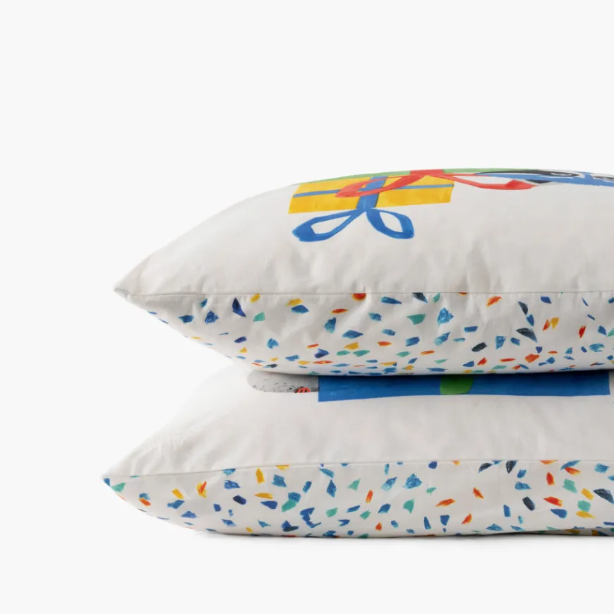 Linge De Litbio|Taies D'oreiller|Carré Blanc Taie d'oreiller carrée coton bio Tadam enfant