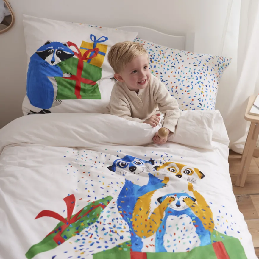 Linge De Litbio|Taies D'oreiller|Carré Blanc Taie d'oreiller carrée coton bio Tadam enfant