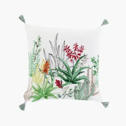 Taies D’oreiller|Carré Blanc Taie d'oreiller carrée coton et lin Aloevera