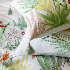 Taies D’oreiller|Carré Blanc Taie d'oreiller carrée coton et lin Aloevera