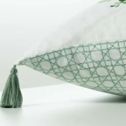 Taies D’oreiller|Carré Blanc Taie d'oreiller carrée coton et lin Aloevera