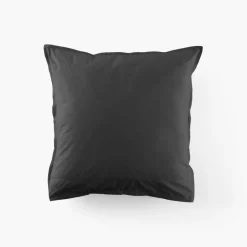 Taies D’oreiller|Carré Blanc Taie d'oreiller carrée coton Neo anthracite