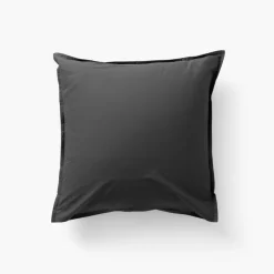 Taies D’oreiller|Carré Blanc Taie d'oreiller carrée coton Neo anthracite