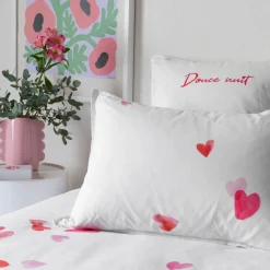 Coffrets Cadeaux|Taies D'oreiller|Carré Blanc Taie d'oreiller carrée coton Adore