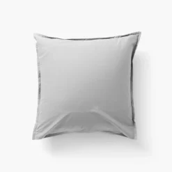 Taies D’oreiller|Carré Blanc Taie d'oreiller carrée coton Neo gris