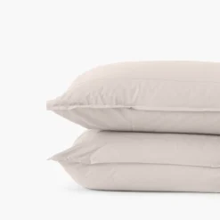 Taies D’oreiller|Carré Blanc Taie d'oreiller carrée percale de coton Neo ficelle