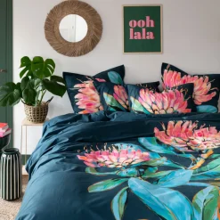 Taies D’oreiller|Carré Blanc Taie d'oreiller carrée percale de coton Protea