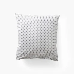 Taies D’oreiller|Carré Blanc Taie d'oreiller carrée percale de coton Neo anthracite géométrique