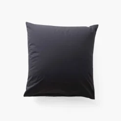 Taies D’oreiller|Carré Blanc Taie d'oreiller carrée percale de coton Neo anthracite géométrique