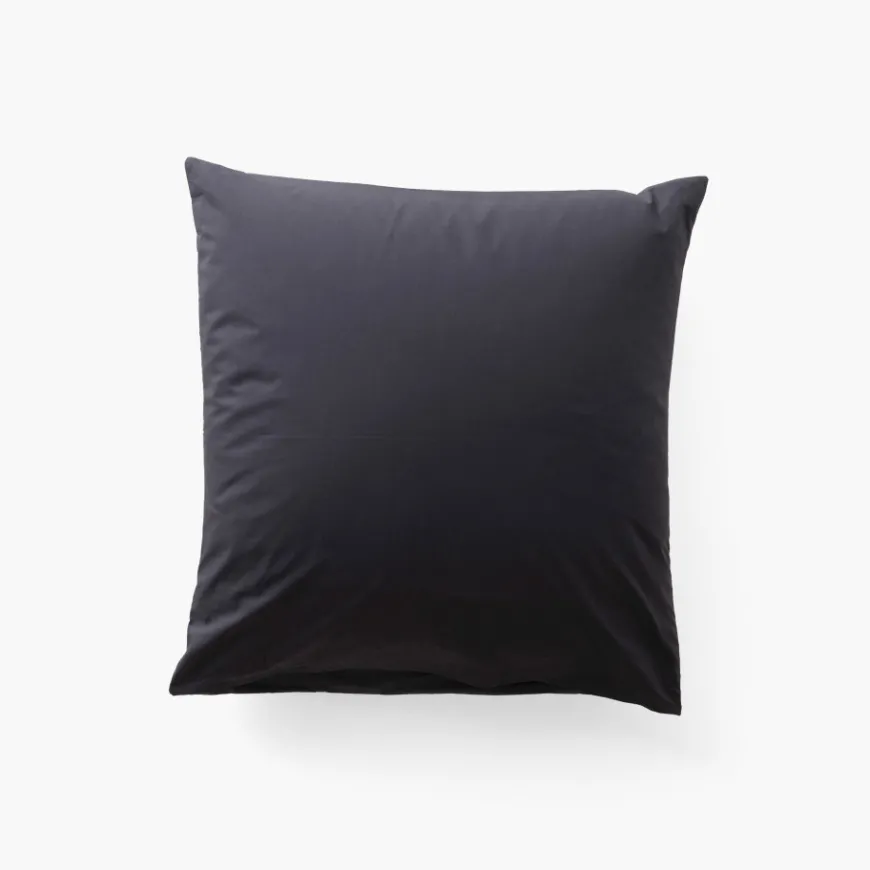 Taies D’oreiller|Carré Blanc Taie d'oreiller carrée percale de coton Neo anthracite géométrique