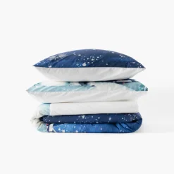 Nouveautés Bébénew|Taies D'oreiller|Carré Blanc Taie d'oreiller carrée phosphorescente coton Stellaire enfant