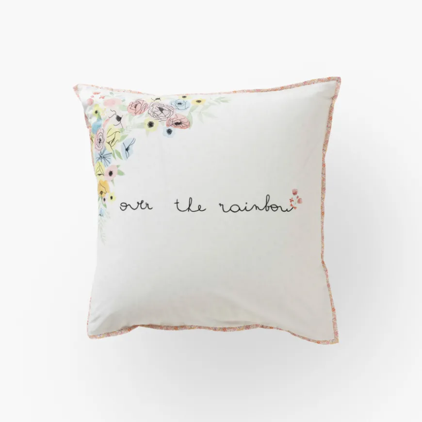 Linge De Litbio|Taies D'oreiller|Carré Blanc Taie d'oreiller carrée pur coton bio Rêve d'or