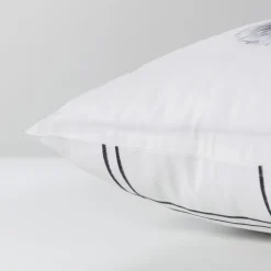 Taies D'oreiller|Taies D’oreiller|Carré Blanc Taie d'oreiller carrée réversible percale de coton Grizzli
