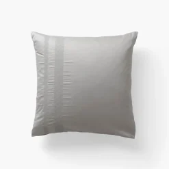 Coffrets Cadeaux|Taies D’oreiller|Carré Blanc Taie d'oreiller carrée satin de coton Titane